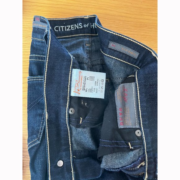 CITIZEN'S OF HUMANITY Dark Blue Wash Straight Leg AVA Jeans Size 25 - Picture 5 of 5
